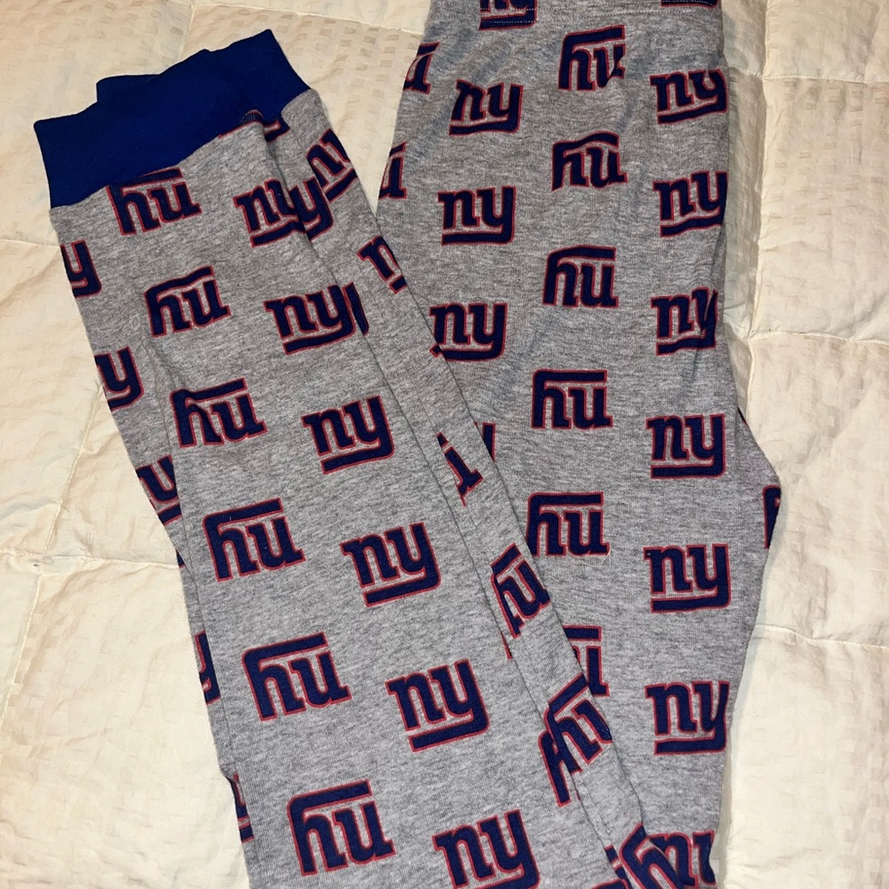 NY Giants Big Kids Gray and Blue NY Logo Pajama Pants size XL 14